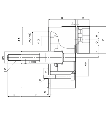 KYD Solid super large stroke three-claw chuck