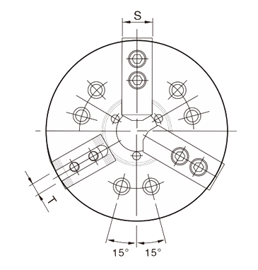 KTD Hollow super large stroke three-claw chuck