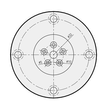Five-way oil pressure distributor