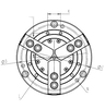 KS Solid three-jaw pneumatic chuck