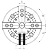 KY Solid four-jaw power chuck