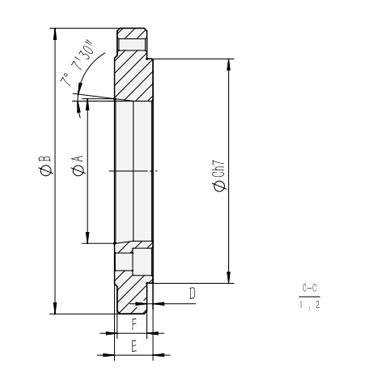 Pneumatic chuck connection flange