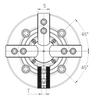 KT Hollow four-jaw power chuck