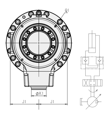 TK-N Ultra thin hollow rotary oil hydraulic cylinder