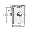 KS Solid four-jaw pneumatic chuck