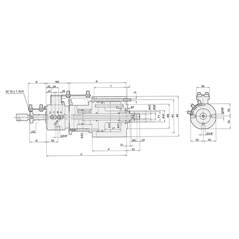 RDN Double piston measuring type rotary cylinder