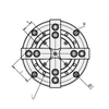 KS Solid four-jaw pneumatic chuck