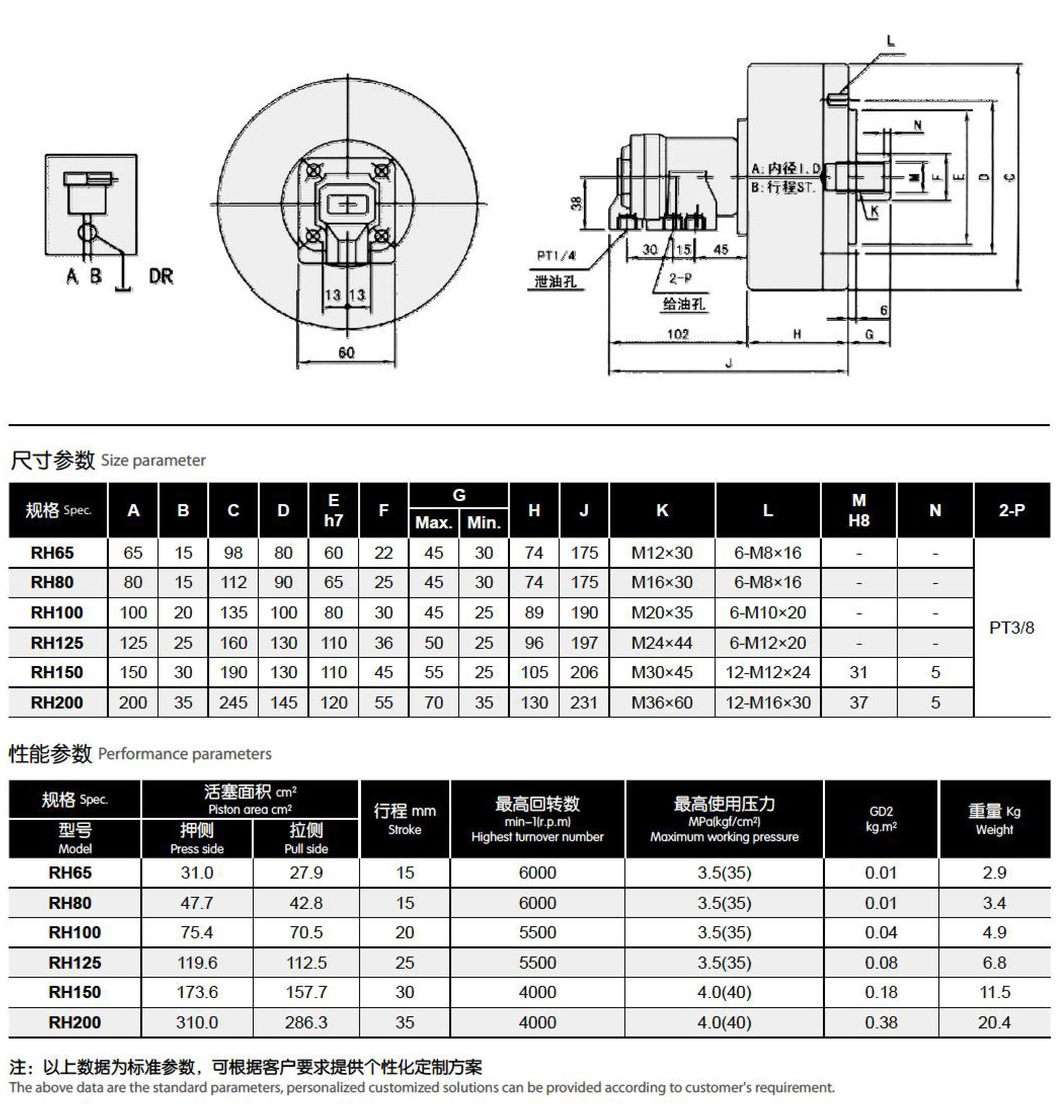 Middle-solid rotary cylinder