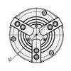 KB Half through-hole pneumatic chuck