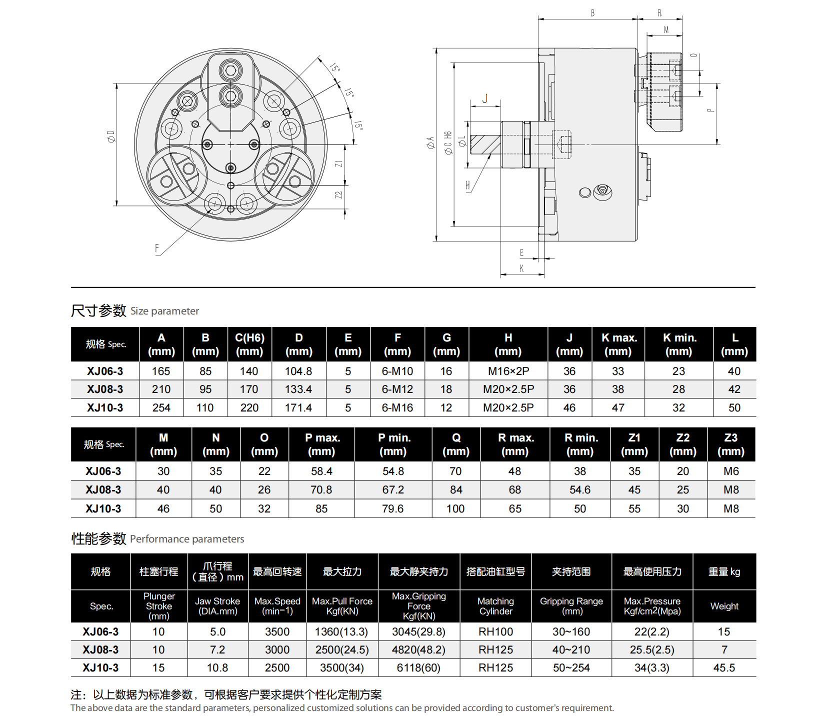 Pull-Back Hydraulic Power Chuck