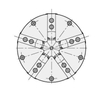 KS Solid five-jaw pneumatic chuck