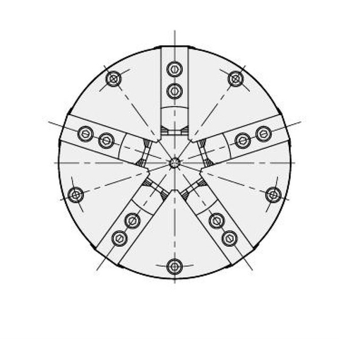 KS Solid five-jaw pneumatic chuck