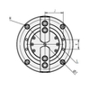 KS Solid two-jaw pneumatic chuck