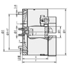 KB Half through-hole pneumatic chuck